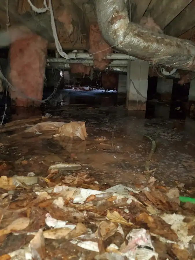 Crawl space flood assessment for Commercial Water Damage Restoration in Atascocita